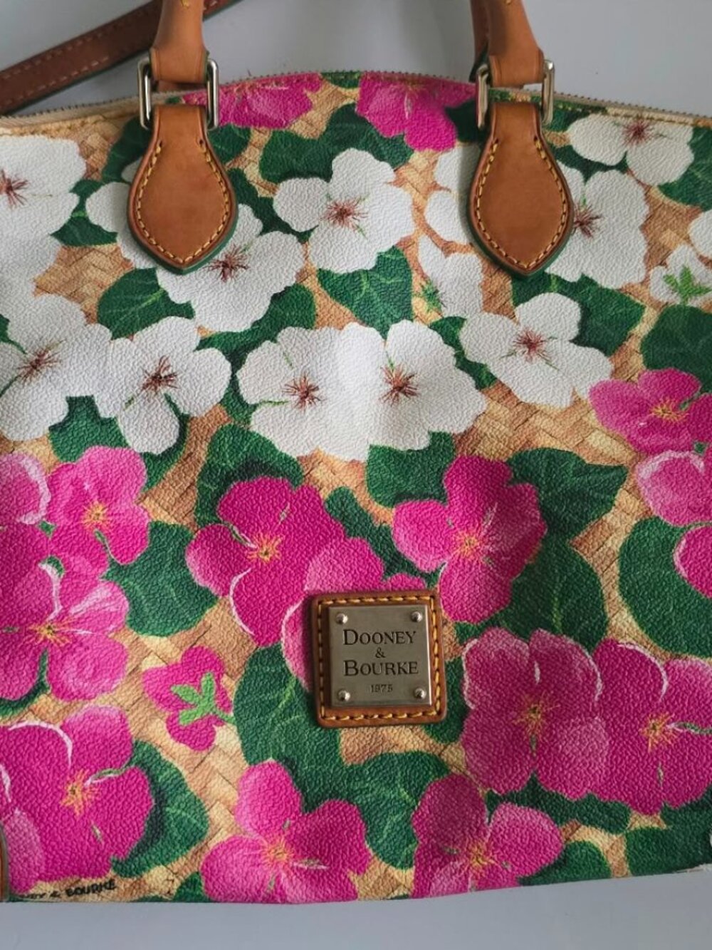 Dooney & Bourke Hydrangea Basketweave Satchel